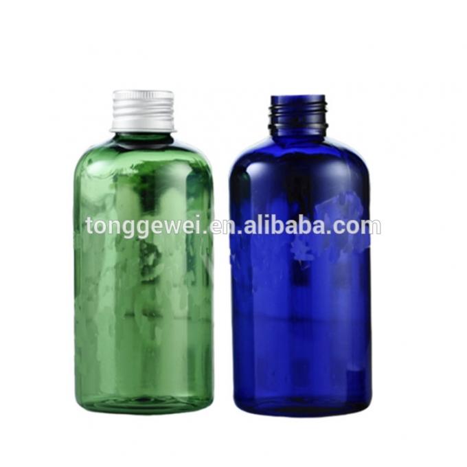 ベスト セラー4oz 8oz 16ozこはく色の明確で赤い紫色ペット アルミニウム帽子の卸売が付いているプラスチック ボストン円形のローションのびん