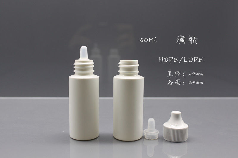 HDPE 30ml 1 Oz Plastic Dropper Bottles Liquid Skin Screen Printing