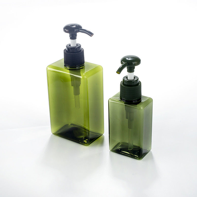Green Red Plastic Lotion Bottles 30 ~ 150ml With Press Pump