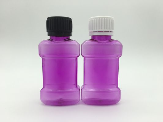 150ml 250mlの紫色の圧搾のうがい薬のびんスクリーンの印刷